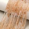 Heated Natural Citrine Beads Strands G-Q002-B04-04-1