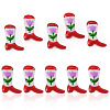 5Pcs Boot Baking Paint Glass Enamel  Beads LAMP-TADJ0001-08D-2
