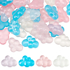 40pcs 4 Colors Luminous Transparent Resin Cabochons RESI-SC0006-58-1