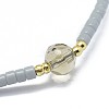 Adjustable Natural Smoky Quartz Braided Bead Bracelets BJEW-F391-A18-3