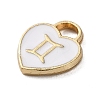 (Defective Closeout Sale: Enamel Yellowing) Golden Alloy Enamel Charms ENAM-XCP0001-47C-3