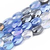 Electroplate Glass Beads Strands X-EGLA-S194-17C-1
