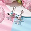 2Pcs 2 Colors Wedding Season Angel Glass Pearl & Acrylic Pendant Decorations HJEW-JM01922-01-2