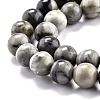 Round Natural Polychrome Jasper/Picasso Stone/Picasso Jasper Beads Strands G-O199-03A-3