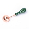Brass Handle Wax Sealing Stamp Melting Spoon TOOL-WH0133-38B-RG-2