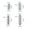 Kissitty Brass Magnetic Slide Lock Clasps KK-KS0001-02-10