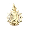 Brass Micro Pave Cubic Zirconia Pendants KK-P336-04B-G-1