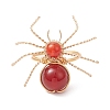 4Pcs 4 Styles Natural Gemstone Beaded Finger Rings RJEW-TA00210-4