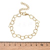 304 Stainless Steel Heart Link Chain Bracelets SA-CBA2696-16G-5