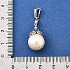 Shell Pearl Round Pendants STER-L067-02P-3