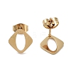 Vacuum Plating 304 Stainless Steel Stud Earrings for Women EJEW-A048-22G-2