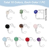 Natural & Synthetic Gemstone and Lampwork Finger Rings RJEW-UN00047-2