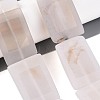 Dyed Natural white Agate Beads Strands G-T144-25B-01-1