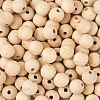 Craftdady 120Pcs 12 Styles Unfinished Natural Wood European Beads WOOD-CD0001-09-4