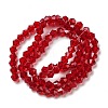 Transparent Glass Beads Strands EGLA-A039-T6mm-D-M-2