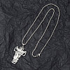 201 Stainless Steel Pendant Necklaces for Man NJEW-Q336-03D-P-4