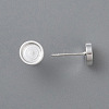 304 Stainless Steel Stud Earring Findings STAS-H410-07S-C-2