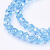Electroplate Glass Beads Strands EGLA-R016-4m-8-2