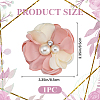 Cloth 3D Flower Brooch Pin JEWB-WH0022-92B-2
