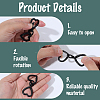 6Pcs Heart Spray Painted Alloy Swivel Clasps FIND-SC0021-60-6