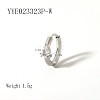 Elegant Stainless Steel Cubic Zirconia Hoop Earrings NQ7365-4-1