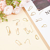 GOMAKERER 40Pcs 10 Styles Brass Earring Hooks DIY-GO0001-18-3