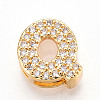 Brass Micro Pave Cubic Zirconia Charms KK-N254-217G-Q-1