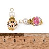 Printed Handmade Porcelain Pendants PALLOY-JF05931-3
