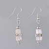 Electroplate Glass Dangle Earrings EJEW-JE03687-04-1