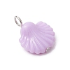 Shell Shape Plastic Pendants PALLOY-JF03734-4
