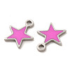 304 Stainless Steel Enamel Pendants STAS-M308-13P-03-2