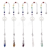 Teardop Natural Gemstone Pointed Dowsing Pendulums PALLOY-GO00018-1