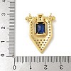 Brass Micro Pave Colorful Cubic Zirconia Pendants KK-U046-04G-01-3