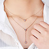 SHEGRACE 925 Sterling Silver Two-Tiered Necklaces JN701B-3