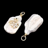 Natural Baroque Keshi Pearl Pendants PALLOY-JF06006-2