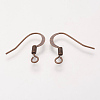 Brass French Earring Hooks KK-Q366-RC-NF-1