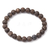 Natural Bronzite Round Beaded Stretch Bracelets for Women Men BJEW-JB11425-2