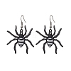 Halloween Themed Spider Alloy Enamel Dangle Earrings EJEW-JE06072-1