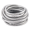 5M Braided Round PU Leather Jewelry Cord OCOR-GF0004-96B-04-1
