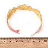 Ocean 304 Stainless Steel Enamel Fish Open Cuff Bangles for Women SA-CBA1A30-02A-G-5
