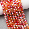 Natural Banded Agate Beads Strands G-B191-A01-6mm-1