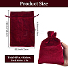 4Pcs 4 Colors Rectangle Velvet Drawstring Pouches TP-CN0001-35A-2