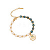 Natural Apatite Beads Necklaces & Bracelets & Earrings Set WG83612-06-2