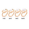 Oval Brass Finger Ring Settings KK-T076-37G-4