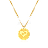 Stylish Stainless Steel Heart with Dog Paw Print Pendant Necklace for Women's Daily Wear IN3781-1-3