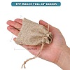 Polyester Imitation Burlap Packing Pouches Drawstring Bags X-ABAG-R005-9x7-01-5