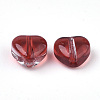 Transparent Spray Painted Glass Beads GLAA-N035-02-E01-2