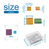 Elecrelive 272Pcs 2 Style Square Transparent Glass Cabochons GLAA-EL0001-01D-3