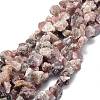 Raw Rough Natural Strawberry Quartz Beads Strands G-E576-27-1