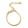 Brass Snake Chain Bracelets for Women BJEW-H639-08G-4